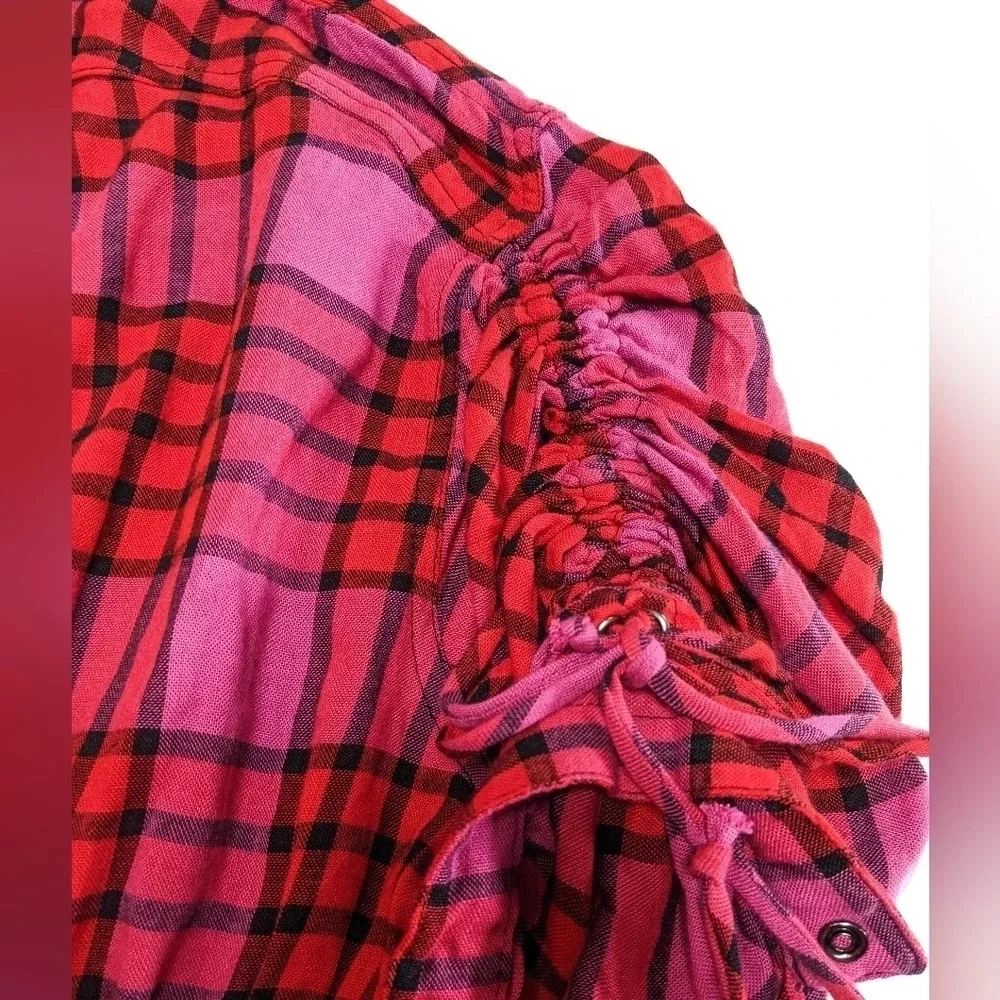 Free People We the Free Pacific Dawn Plaid Shirt